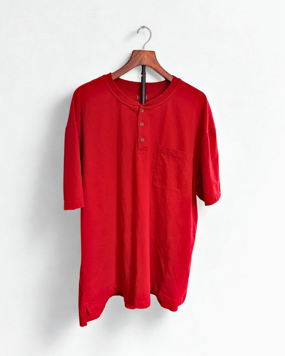 RedHead Brand Co. Red Henley Shirt Men’s 2XL 100% Cotton Pocket Tee